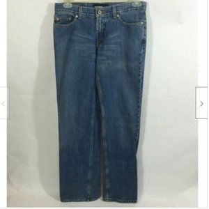 Express Jeans Bikini Women Flare 7/8L Blue Color Mid Rise Zip Fly 100% Cotton